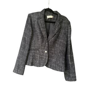 Calvin Klein Women’s Navy & Silver Blazer Sz 14 NWT Classic Office Career Jacket